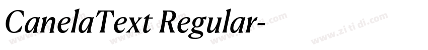CanelaText Regular字体转换